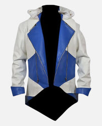 Assassins Creed 3 White And Blue Jacket