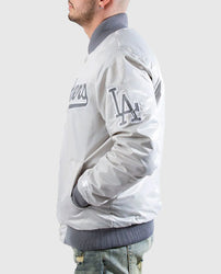LA Dodgers Silver Bomber Satin Jacket