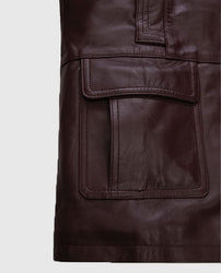 Johnny Depp Donnie Brasco Maroon Leather Blazer Jacket