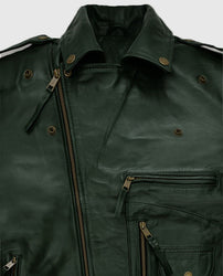 Chris Pine Black Leather Biker Jacket