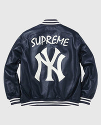 Supreme NY Yankees Varsity Leather Jacket