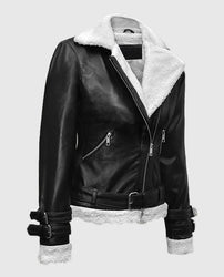 Rita Ora Black Leather Jacket