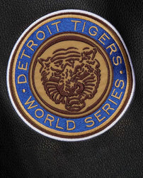 Detroit Tigers Black Out Vintage Logo Varsity Jacket