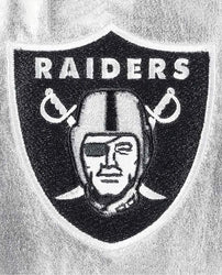 Las Vegas Raiders The Wild Collective Silver Metallic Satin Jacket
