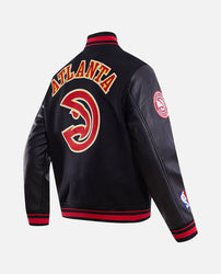 NBA Atlanta Hawks Men's Rib Wool Varsity Jacket