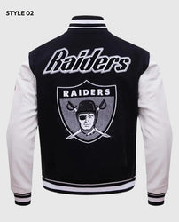 Las Vegas Raiders Retro Classic Rib Varsity Jacket