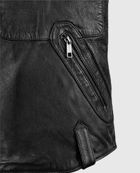 David Beckham Black Biker Leather Jacket