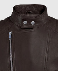 Shotgun Brown Moto Leather Jacket