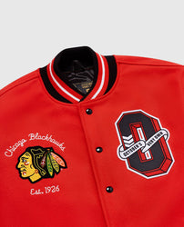 Chicago Blackhawks OVO Red Varsity Jacket