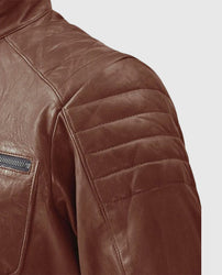 Firefly Moto Tan Biker Leather Jacket