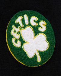 Boston Celtics Black Out Vintage Logo Varsity Jacket