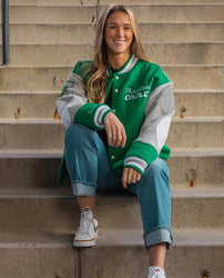 Kylie Kelce 90s Eagles Letterman Jacket