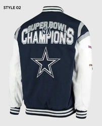 Dallas Cowboys Super Bowl 5x Champions Varsity Jacket