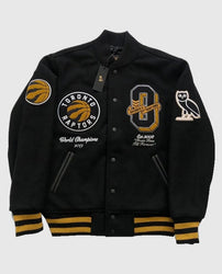 OVO Toronto Raptors Black Varsity Jacket
