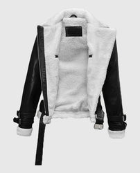 Rita Ora Black Leather Jacket
