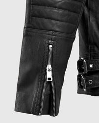 Shotgun Black Moto Leather Jacket