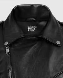Deadwood Black Moto Leather Jacket