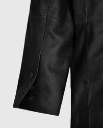 Ben Stiller Black Leather Blazer