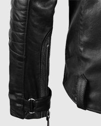 David Beckham Black Biker Leather Jacket