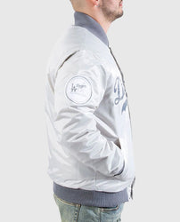 LA Dodgers Silver Bomber Satin Jacket
