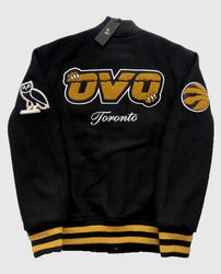 OVO Toronto Raptors Black Varsity Jacket