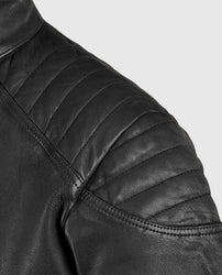 Shotgun Black Moto Leather Jacket