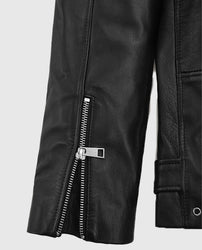 Bruno Mars Black Leather Biker Jacket