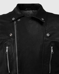 Dauntless Black Biker Leather Jacket