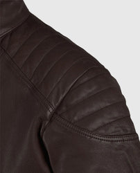 Shotgun Brown Moto Leather Jacket