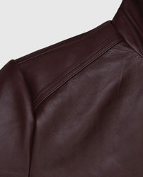 Johnny Depp Donnie Brasco Maroon Leather Blazer Jacket