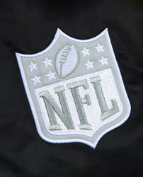 Las Vegas Raiders Gray and White Rib Bomber Black Jacket