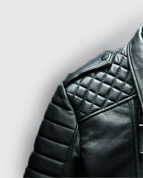 Charles Burnt Biker Leather Jacket