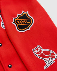 Chicago Blackhawks OVO Red Varsity Jacket