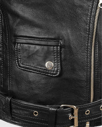 Sarah Connor Terminator Genisys Black Leather Jacket