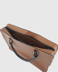 Multi Pockets Laptop Bag (Brown)