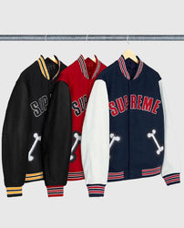Supreme Bone Letterman Varsity Jacket