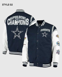 Dallas Cowboys Super Bowl 5x Champions Varsity Jacket