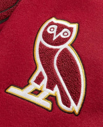 OVO Miami Heat Varsity Wool Burgundy Jacket