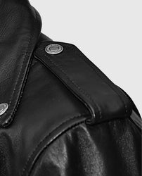 Lucy Hale Black Biker Leather Jacket
