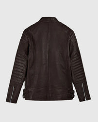 Shotgun Brown Moto Leather Jacket