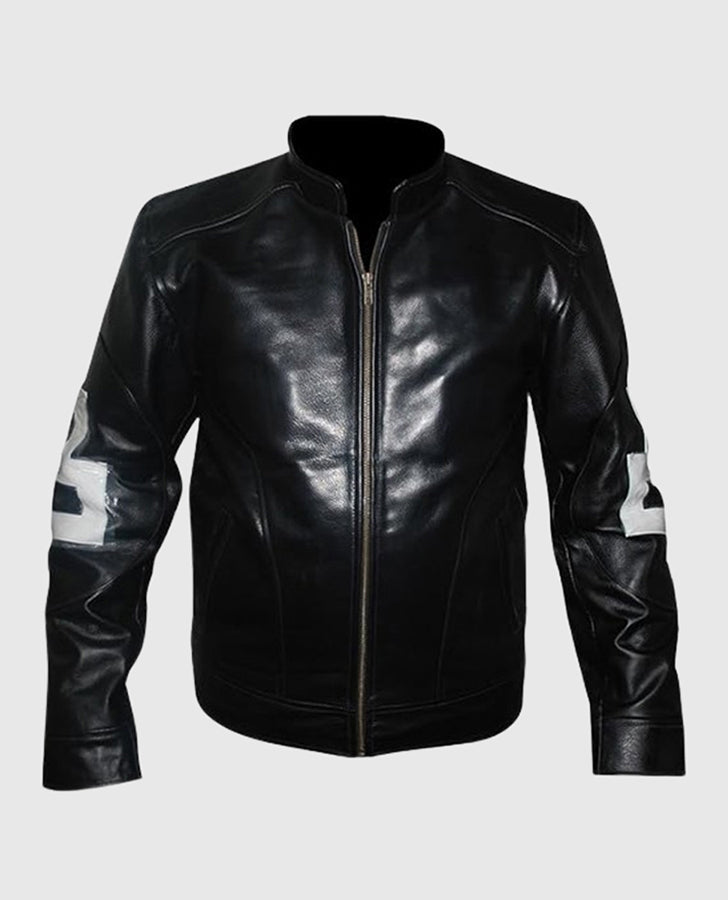 8 Ball Pool Billiard Cue 90's Retro Leather Jacket