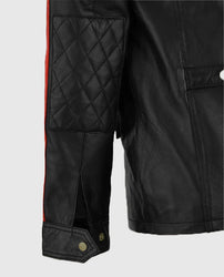 Fast & Furious 8 Vin Diesel Red Stripes Leather Jacket