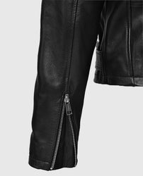 Lucy Hale Black Biker Leather Jacket