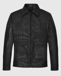 Aaron Taylor Johnson Black Leather Jacket