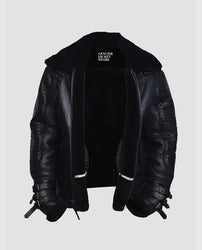 Men's Affliction Black Shearling Jacket