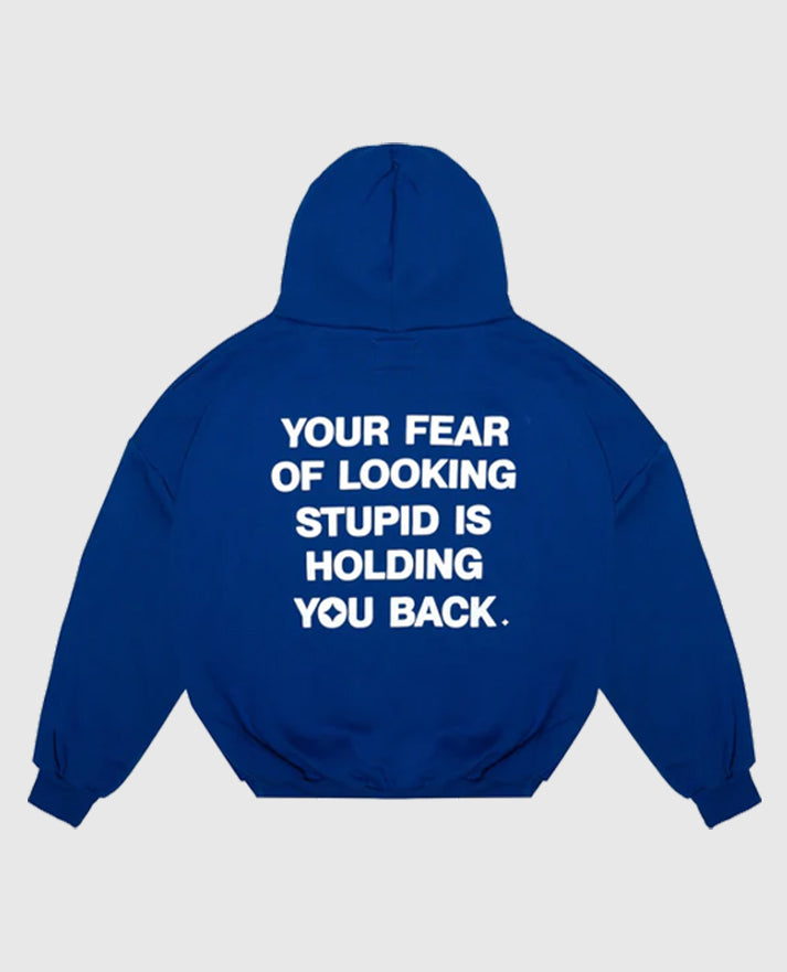 Alchemai Fear of Looking Stupid Blue Hoodie