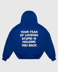 Alchemai Fear of Looking Stupid Blue Hoodie