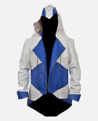 Assassins Creed 3 White And Blue Jacket