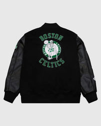 Boston Celtics Black Out Vintage Logo Varsity Jacket