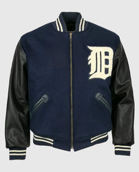 Black and Blue Detroit Tigers 1955 Letterman Jacket